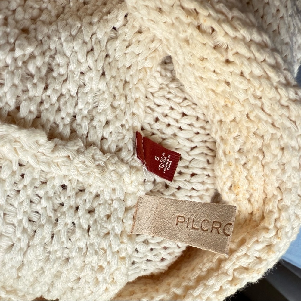 Pilcro Cream Cowl Turtleneck Sweater - Picture 5 of 8